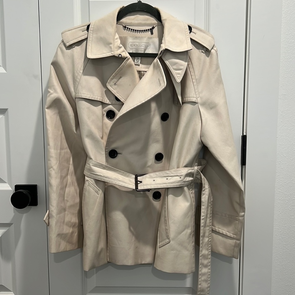 Coach Peacoat Raincoat Size L